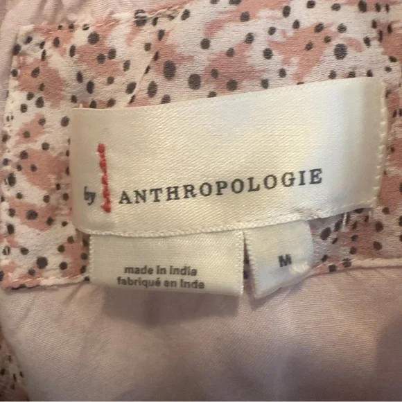 Anthropologie Baby Pink Floral Midi Dress - Picture 5 of 6